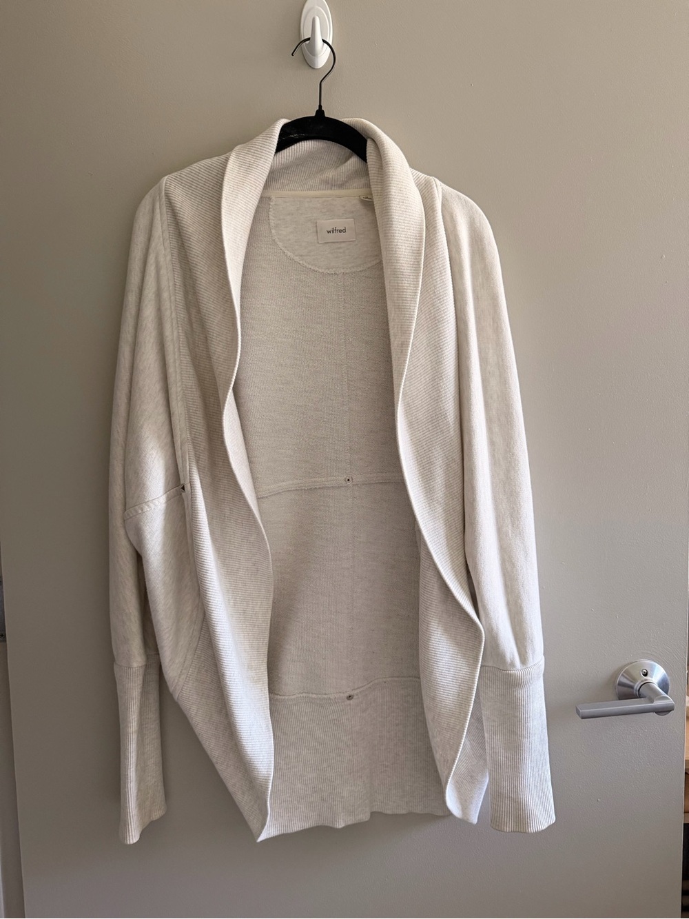 Wilfred Men's Shawl Collar Cardigan in Light Cream